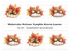 Fall Pumpkin and Acorn Leaves Clipart Bundle