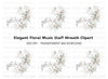 White Floral Music Clipart Bundle