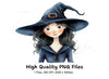 Cute Witch Clipart Bundle