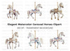 Carousel Horses Clipart Bundle