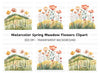 Spring Meadow Floral Clipart Bundle