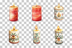 Folk Art Christmas Candle Clipart Bundle - CraftNest - Digital Crafting and Art