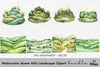 Green Hills Landscape Clipart Bundle