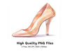 Elegant Nude High Heels Clipart Bundle