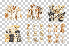 Funny Cartoon Dog Group Clipart Bundle - CraftNest - Digital Crafting and Art