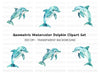 Geometric Dolphin Clipart Bundle