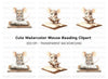 Studious Mice with Books Clipart Bundle