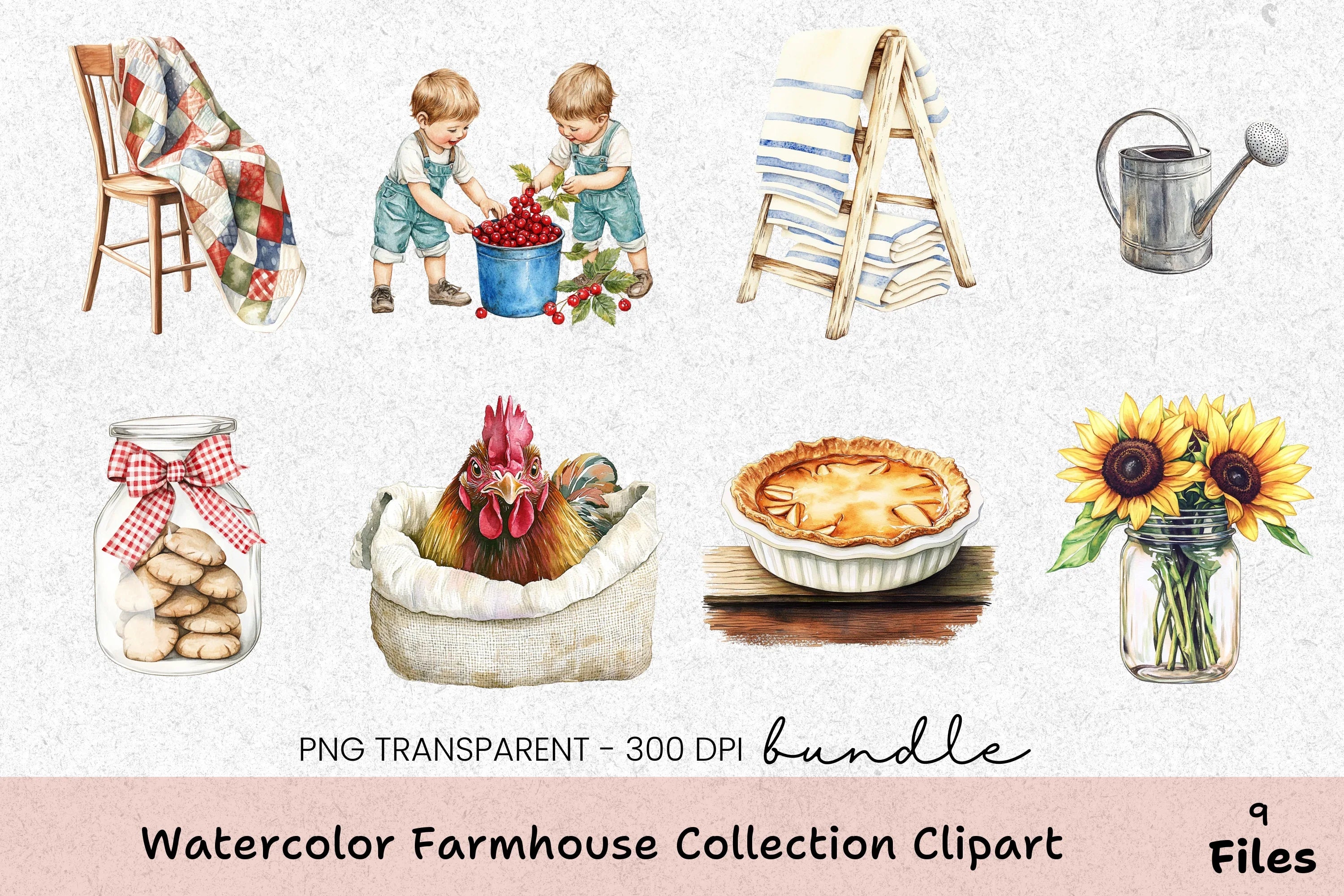 Farmhouse Collection Clipart Bundle - CraftNest - Digital Crafting and Art