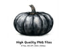 Black Pumpkins Clipart Bundle