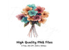 Vibrant Flower Bouquets Clipart Bundle