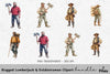 Rugged Lumberjack Outdoorsman Clipart Bundle