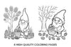 Gnome Pinecone Gathering Coloring Books