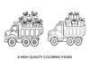 Dump Truck Christmas Gifts Coloring Books