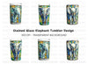 Stained Glass Elephant Tumbler Clipart Bundle