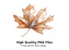 Sparkling Autumn Leaves Clipart Bundle
