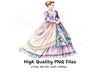 Regal Victorian Gown Clipart Bundle
