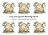 Cozy Cottage Girl Reading Clipart Bundle