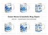 Ocean Waves and Seashells Clipart Bundle