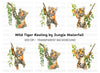 Adorable Baby Tigers Playing Clipart Bundle
