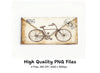 Vintage Bicycle Mail Clipart Bundle