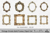 Vintage Ornate Gold Frames Clipart Bundle