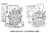 Cozy Autumn Knitting Basket Coloring Books