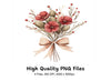 Christmas Floral Bouquets Clipart Bundle