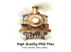 Cute Cartoon Train Clipart Bundle