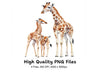 Giraffe Family Clipart Bundle