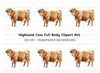 Highland Cow Clipart Bundle