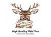 Cute Winter Deer Clipart Bundle