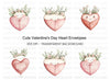 Cute Heart with Floral Crowns Clipart Bundle