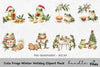 Festive Frogs Christmas Clipart Bundle