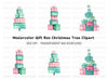 Christmas Gift Box Stacks Clipart Bundle