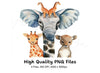 Cute Baby Safari Animals Clipart Bundle