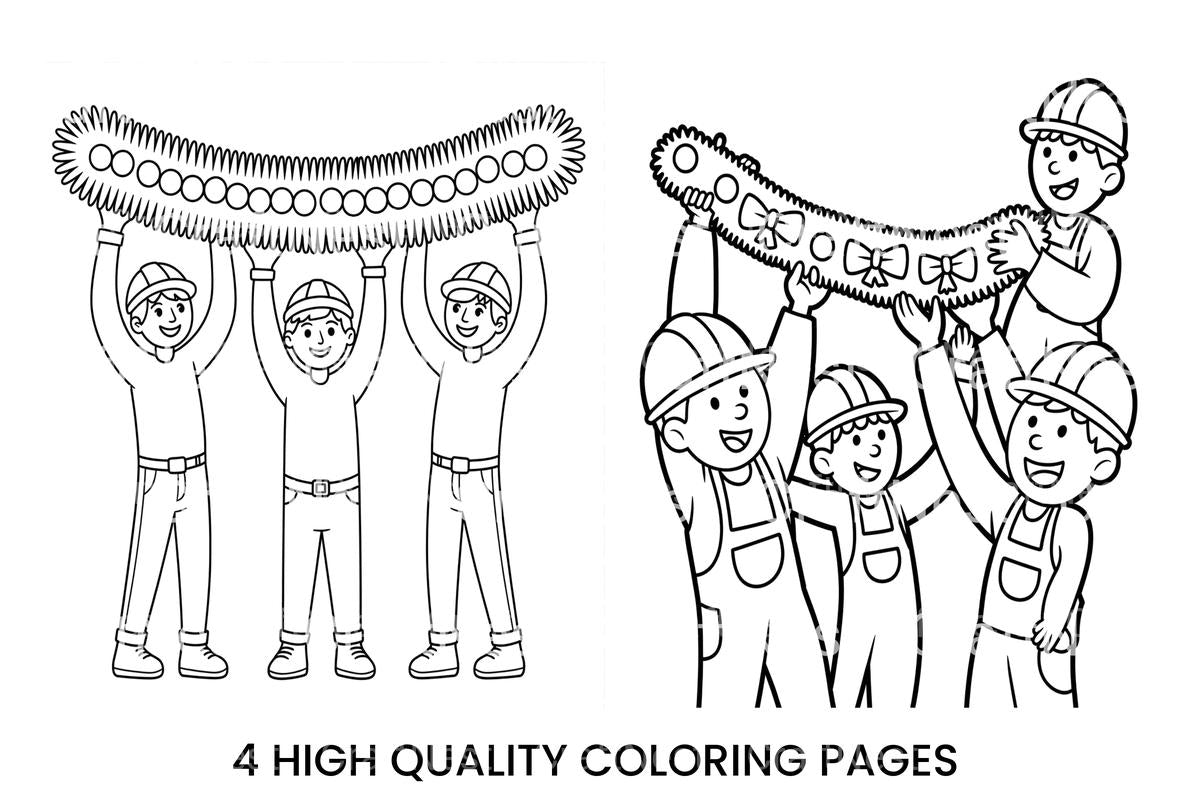 Christmas Garland for Kids Coloring Books