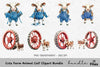 Cute Farm Animal Calf Clipart Bundle