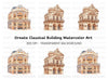 Elegant European Building Clipart Bundle