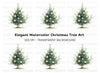 Elegant Christmas Tree Clipart Bundle
