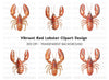 Detailed Lobster Clipart Bundle