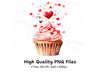 Valentine's Day Cupcake Clipart Bundle