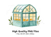 Cozy Illuminated Greenhouse Clipart Bundle