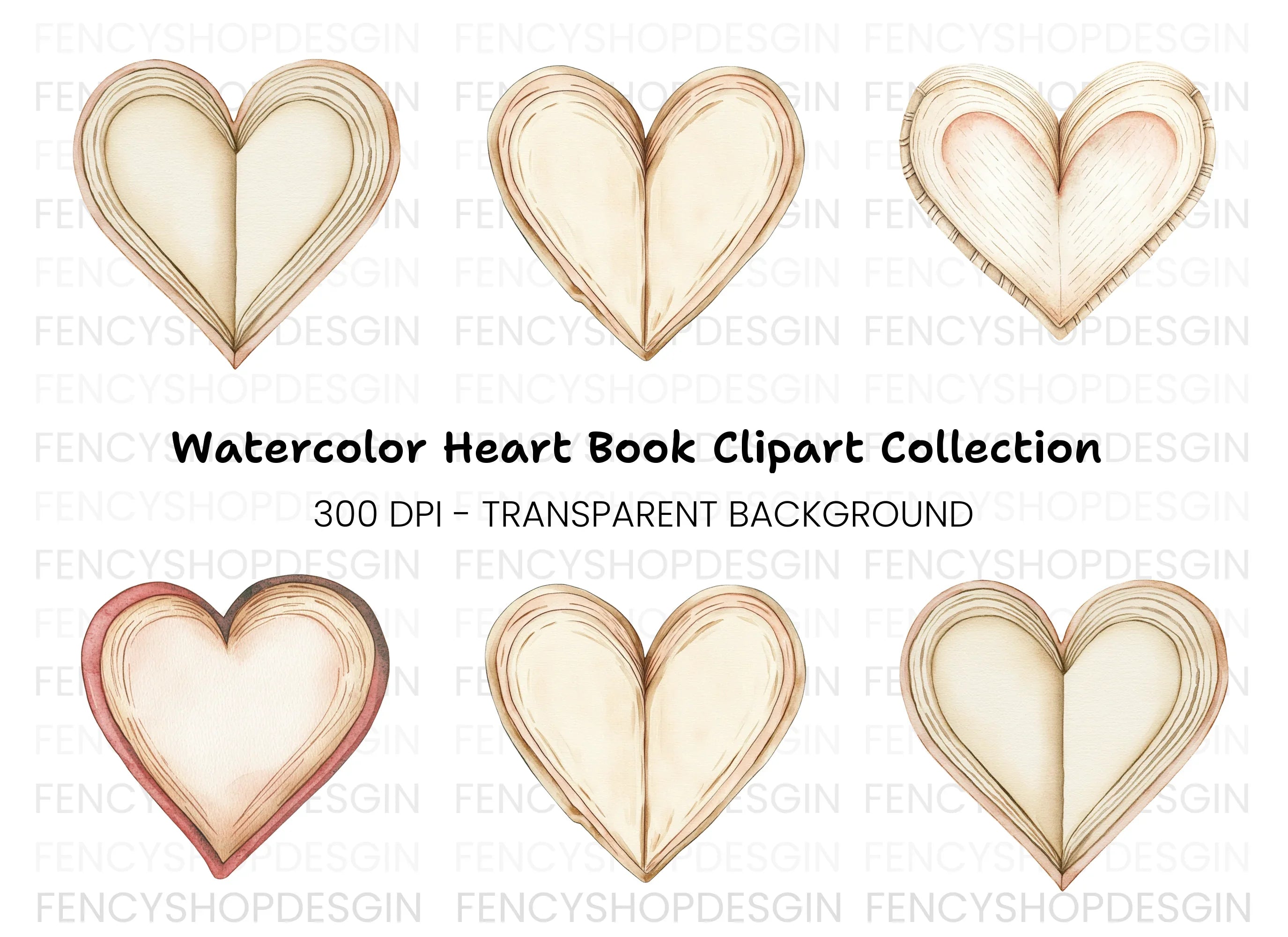 Heart Book Clipart Bundle