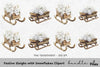 Festive Sleighs with Snowflakes Clipart Bundle