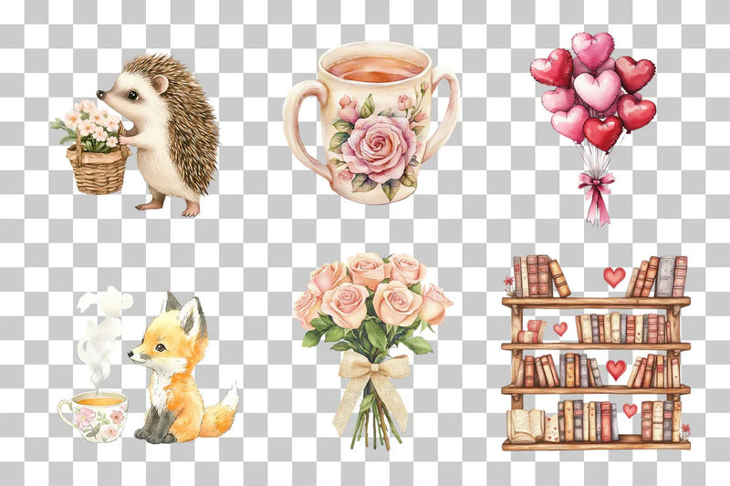 Romantic Collection Clipart Bundle - CraftNest - Digital Crafting and Art
