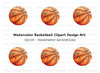Realistic Basketball Clipart Bundle