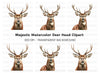 Majestic Deer Head Clipart Bundle