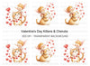 Cute Cupid Cats Valentine's Day Clipart Bundle