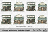 Vintage Bookshop Clipart Bundle