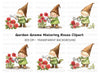 Gardening Gnomes with Roses Clipart Bundle